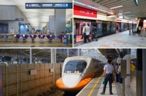 métro MRT et train à Taïwan