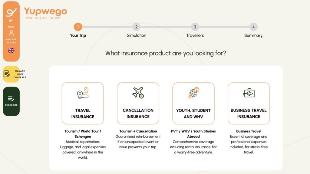 quote for Yupwego's insurance