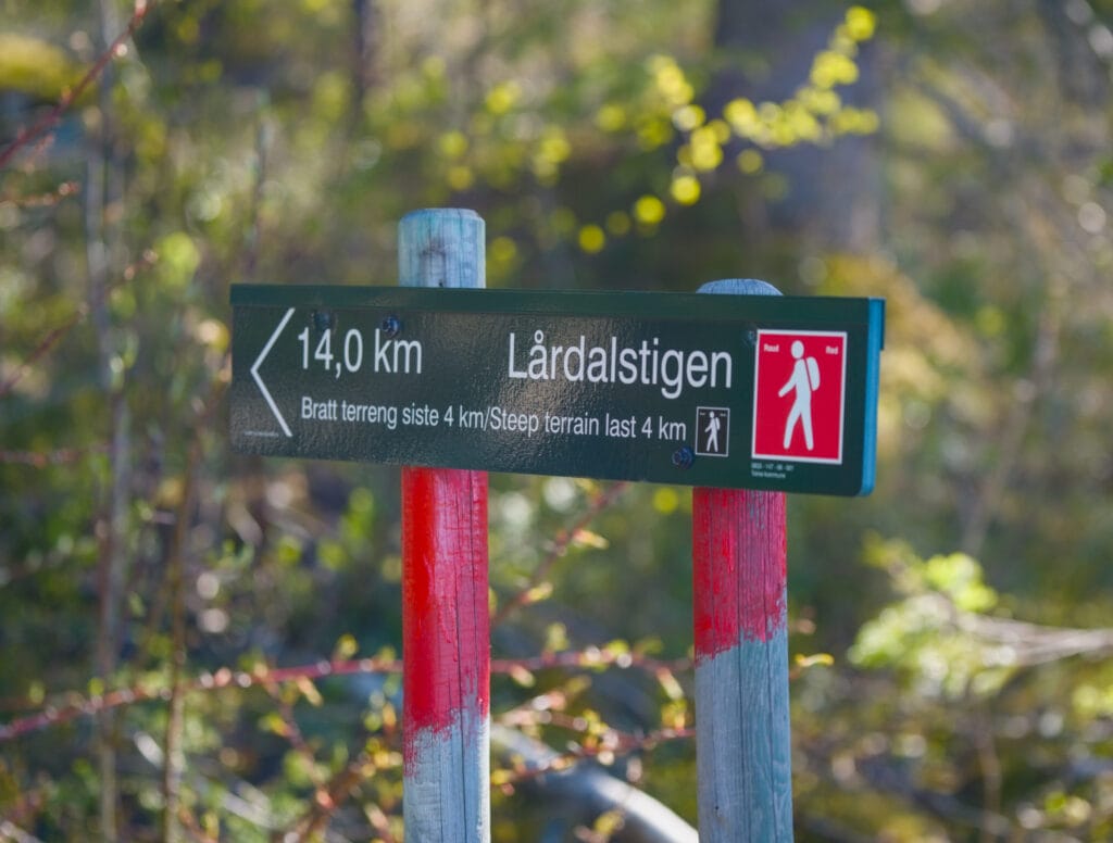 panneau rando Lardalstigen