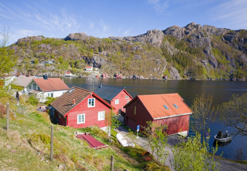 la vue sur le village, Brufjell