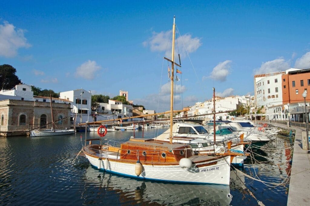 boats in the port of Ciutadella