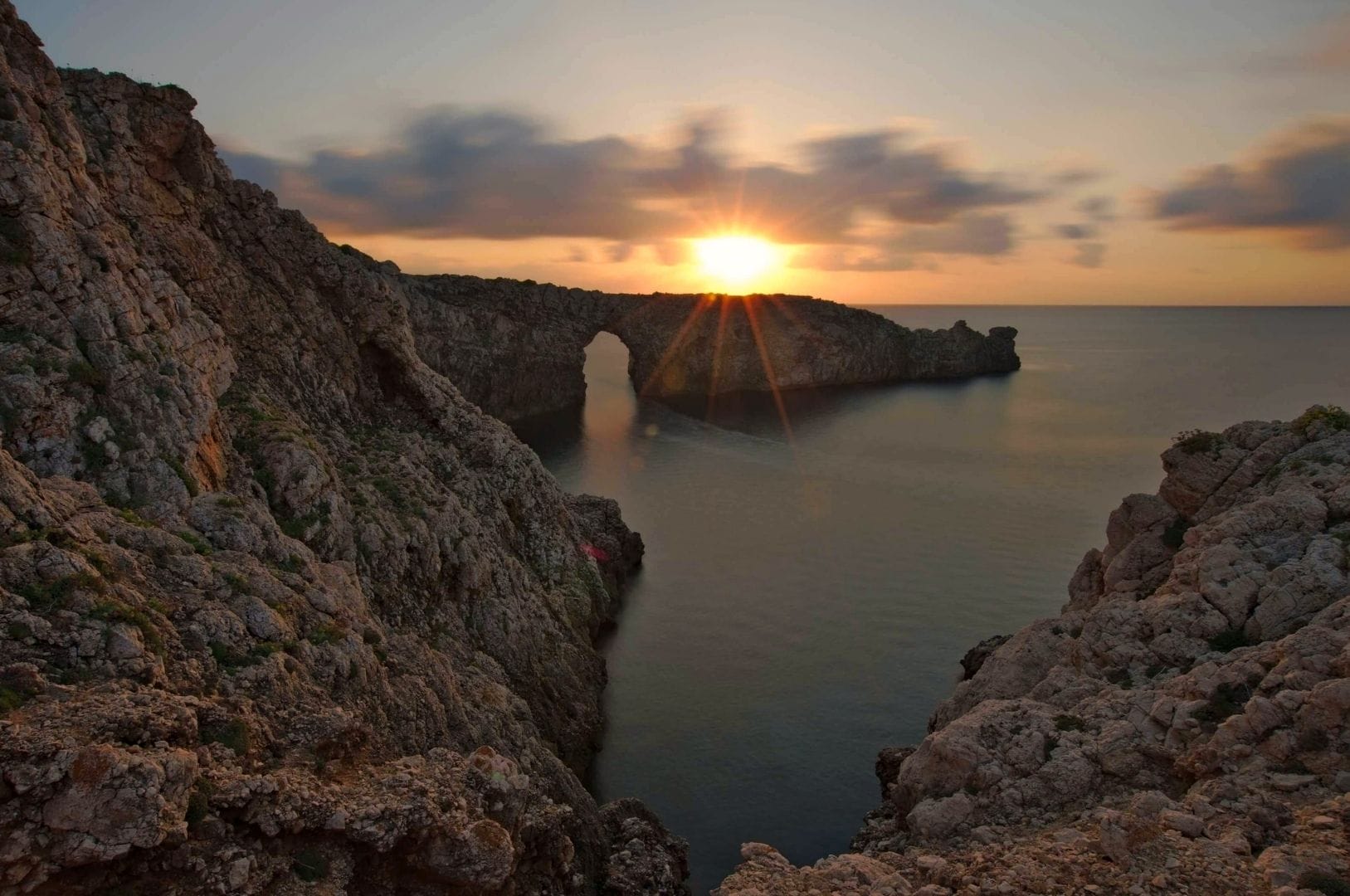 coucher de soleil sur le Pont d'en Gil