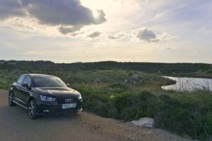 notre voiture de location à Minorque