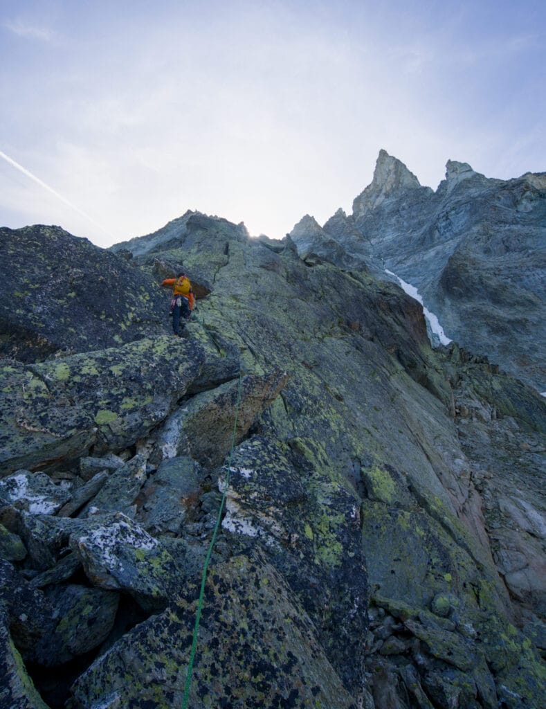 Arête w de la Dent de Tsalion et Aiguille de la Tsa
