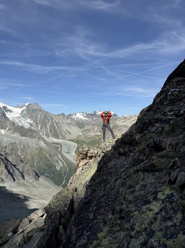 bonne ambiance sur cette arête de la Dent de Tsalion