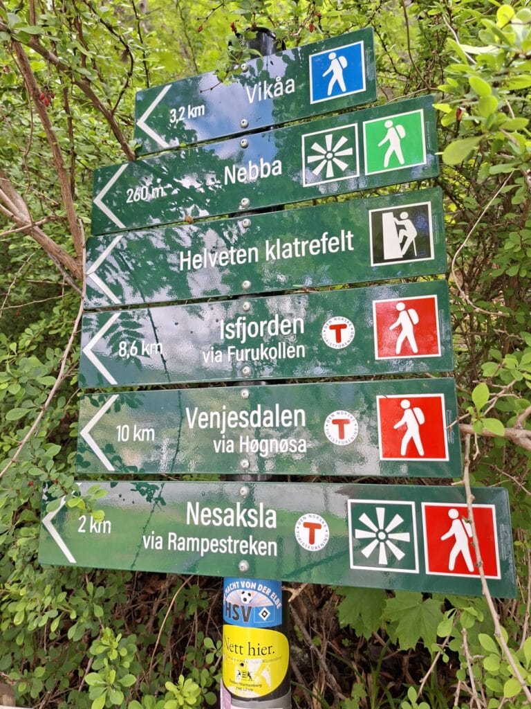 panneau de randonnée rampestreken