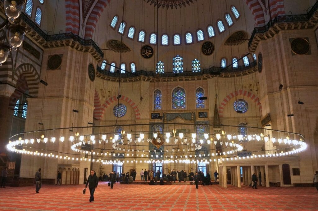 intérieur de la mosquée Süleymaniye
