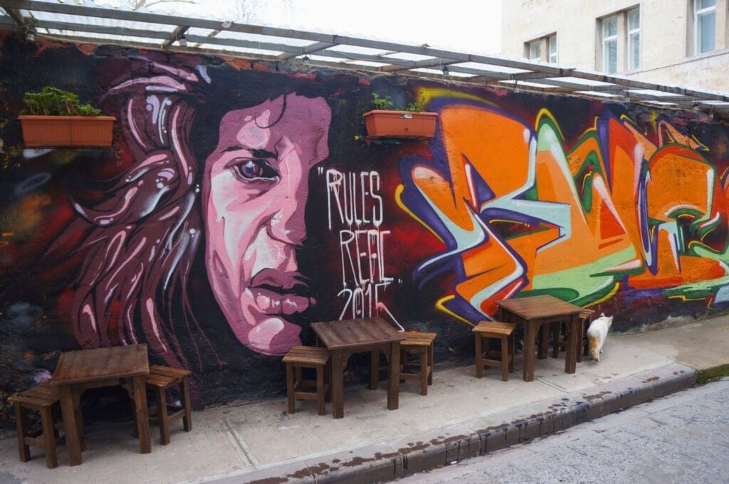 street art dans le quartier de la place Taksim
