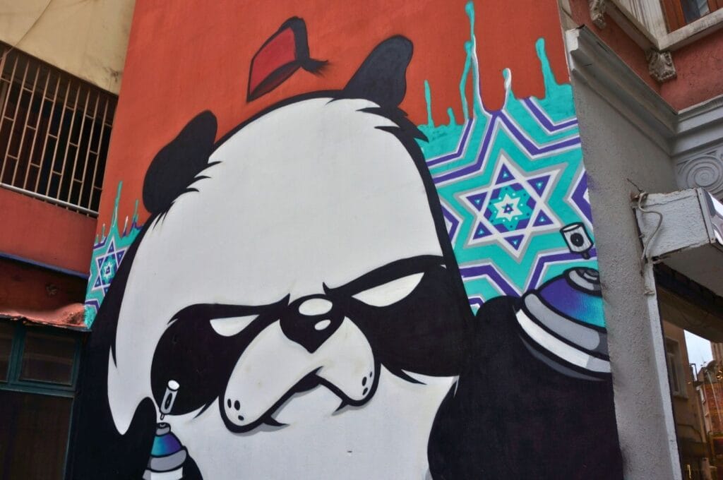 street art dans le quartier de la place Taksim