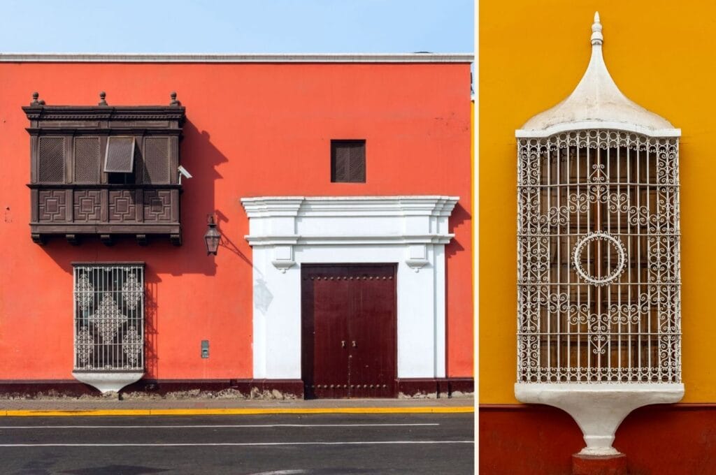 maisons aux fa&ccedil;ades color&eacute;es &agrave; Trujillo